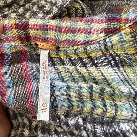 Free People Come On Over Plaid Button Down Shirt - Picture 10 of 12